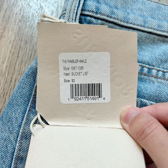 Mother Supeior The Rambler Ankle Straight Leg Jeans in Bucket List Size 32 NWT - Picture 13 of 13